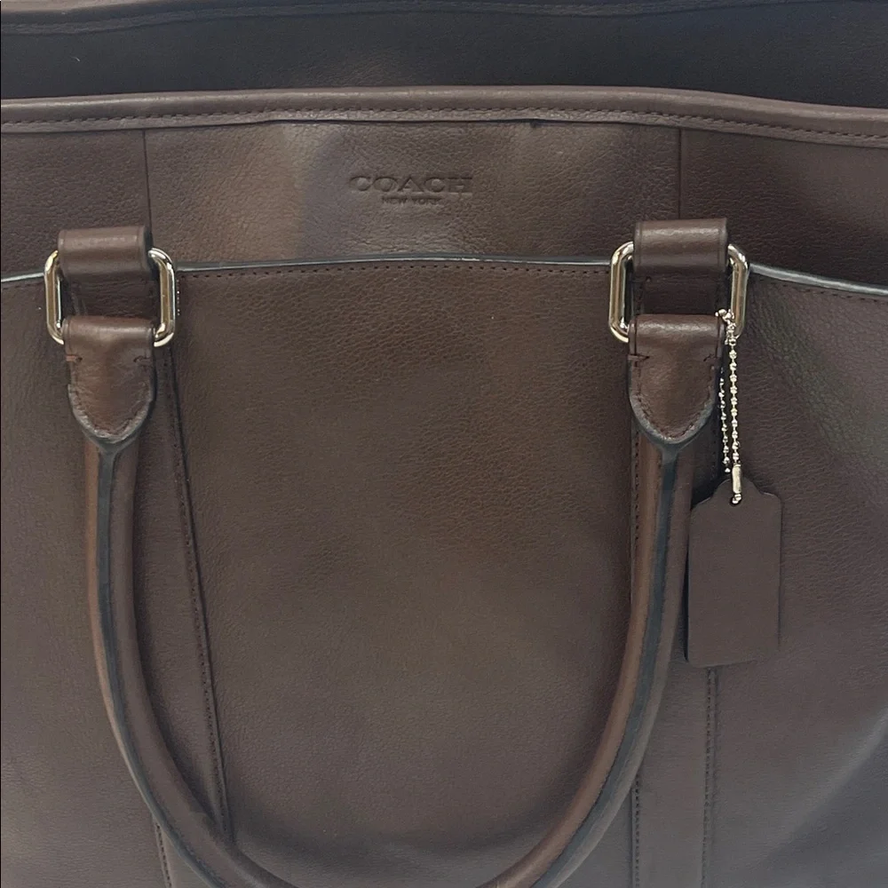 Coach Brown Leather Shoulder Tote Bag